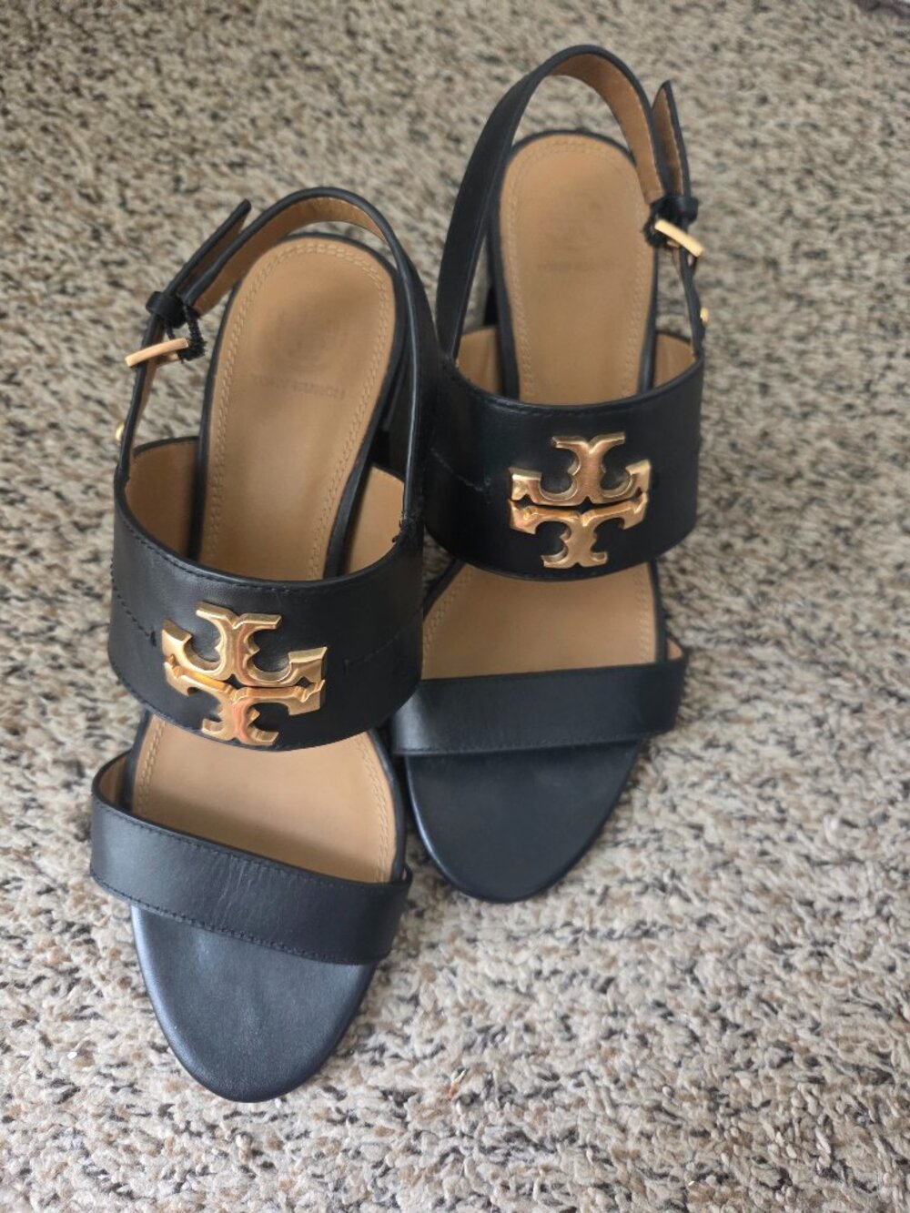 Tory Burch Women's Black Everly Sandal - Size 9